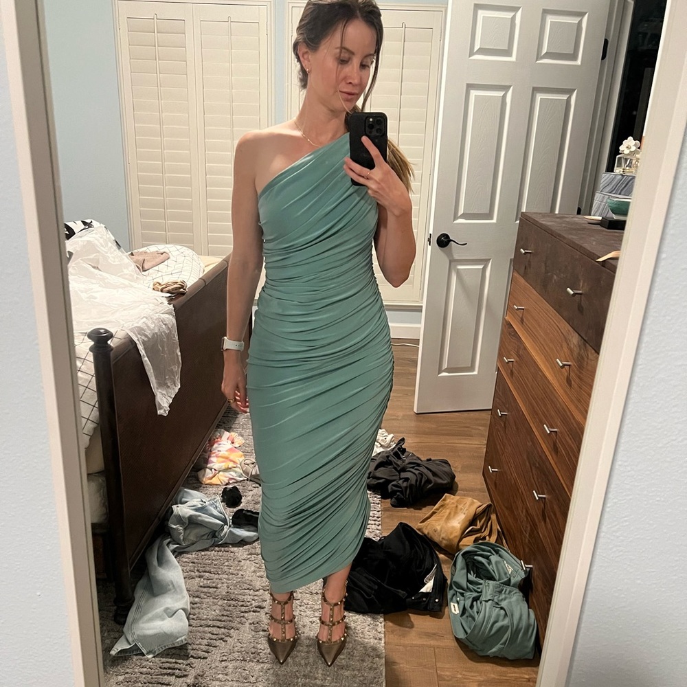 Norma Kamali Vintage Mint Diana Gown